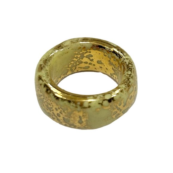 Handmade Black & White Porcelain Ring 💛 - Picture 2 of 4